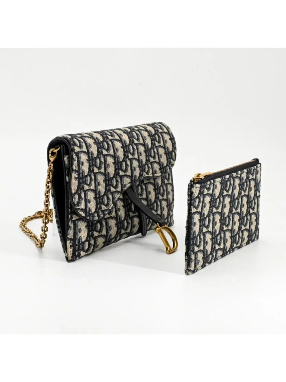 Dior Chain Wallet Saddle Pouch Small